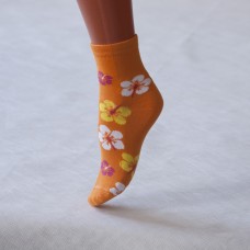 Детские носки с цветами по всему носку K-L009